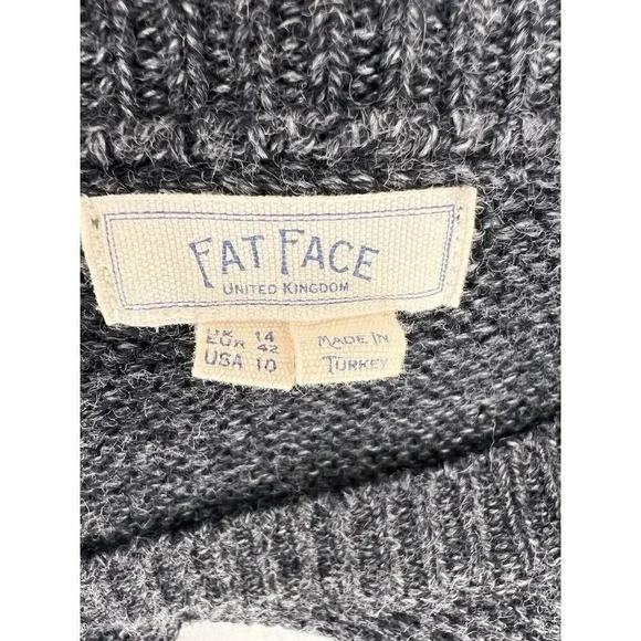 Fat Face Knit Sweater Buttons On Sides Blue Size 10 Easy Wear United Kingdom - Picture 8 of 13